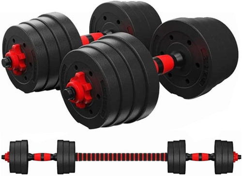 Adjustable Dumbbell Set 20kg or 30kg Spinner Locks Non Slip Steel Bars
