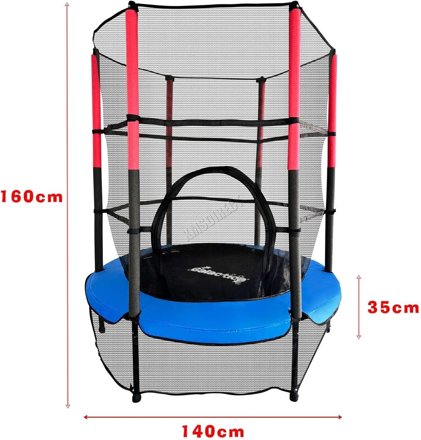 55” Kids Mini Trampoline Safety Enclosure Indoor Outdoor Junior Play