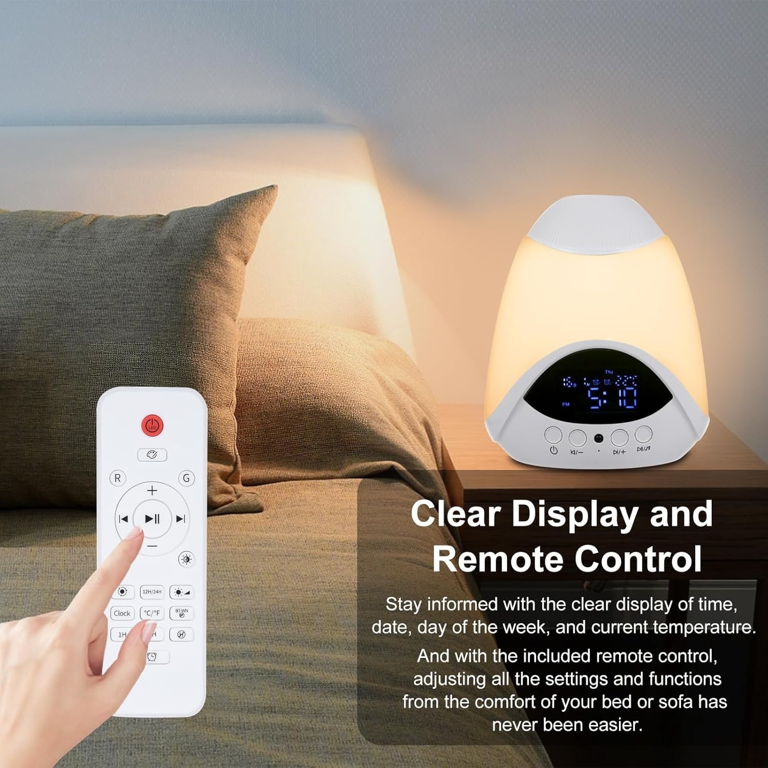 10-in-1 White Noise Machine with Star Projector, Night Light & Timer