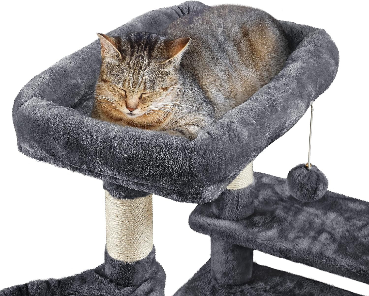 117cm Cat Tree Tower Condo Hammock Sisal Scratching Posts Indoor Cats