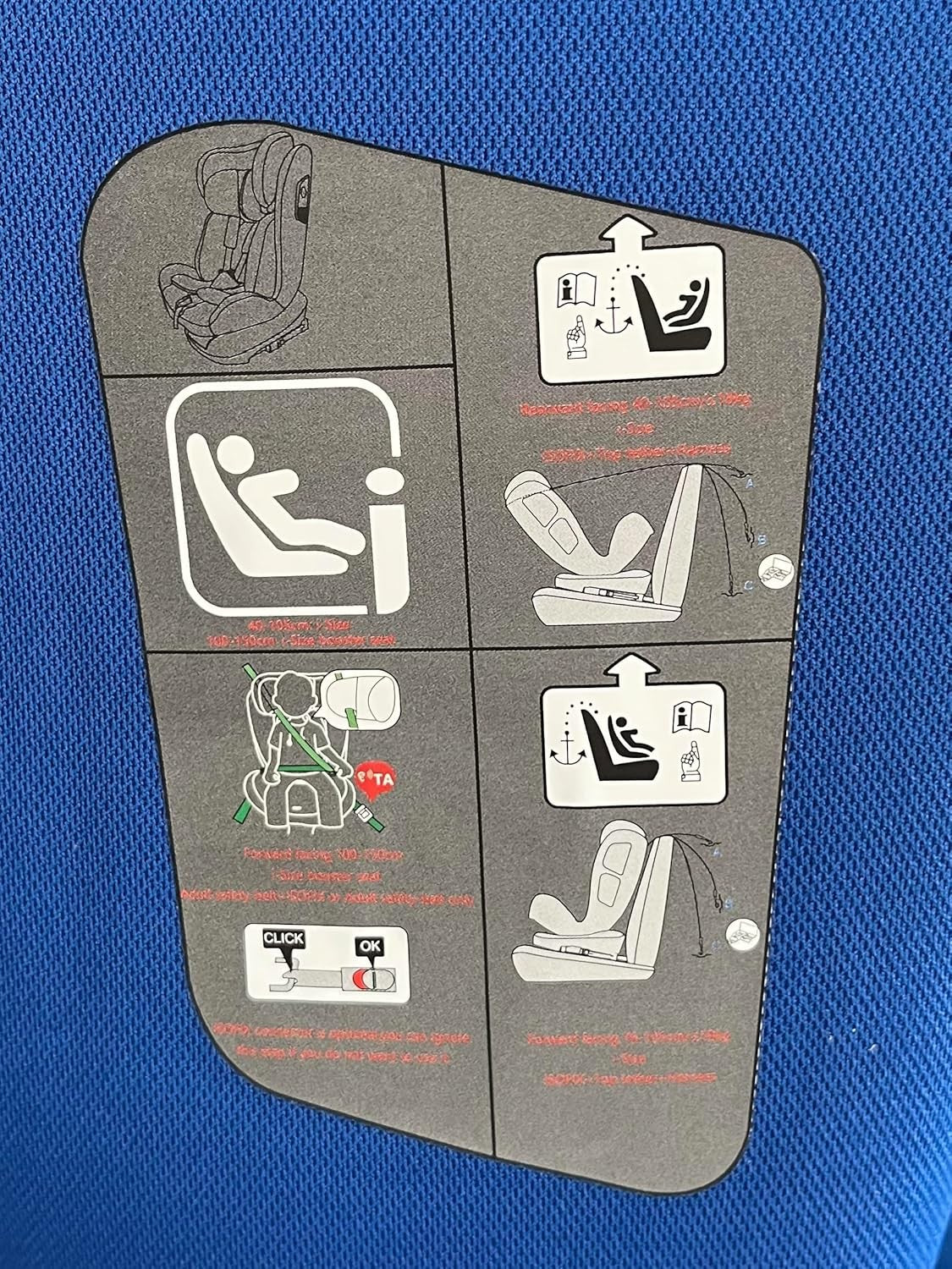360° Rotating i-Size Car Seat ISOFIX R129 0–36kg Birth to 12 Years Blue
