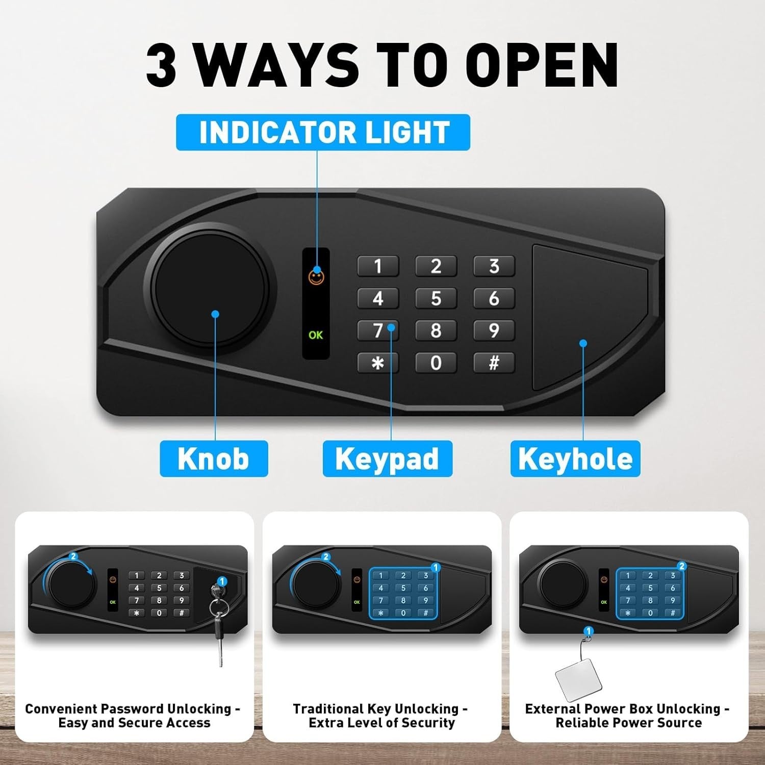 30L Digital Safe Box Fireproof Bag LED Keypad Cash Jewelry Security