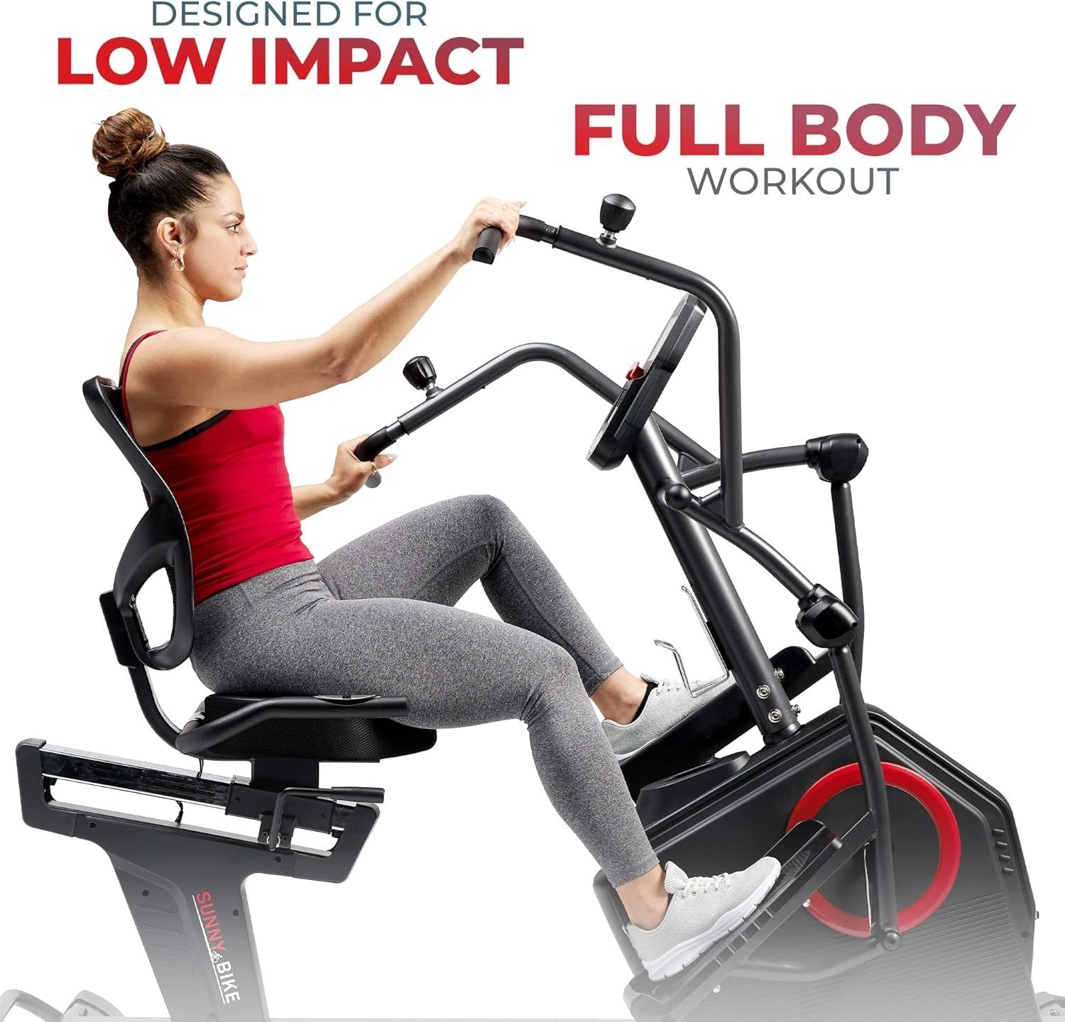 Recumbent Cross Trainer Smart Bluetooth Elliptical Bike 16-Level Magnetic