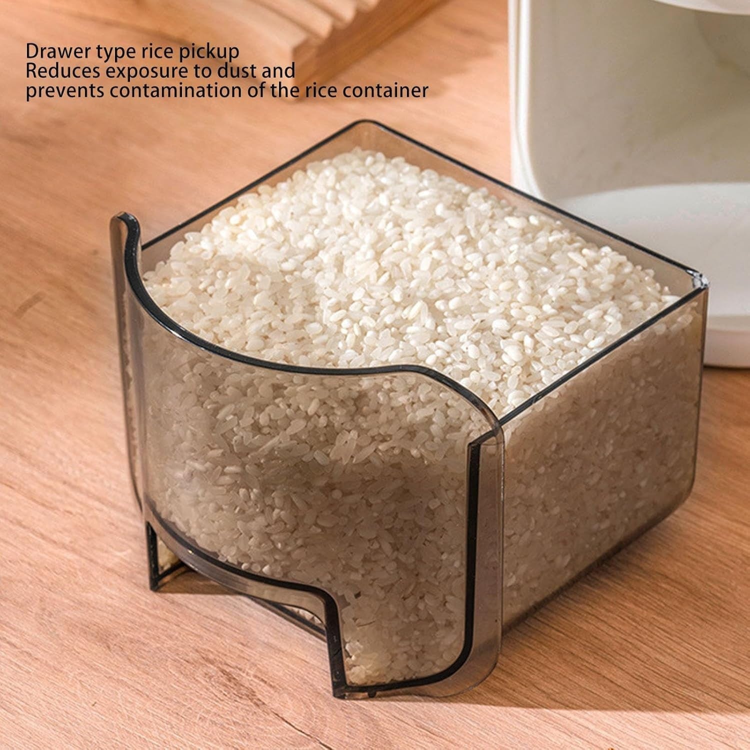 10KG PP Rice Dispenser Press Type Slim Grain Storage Container Cup