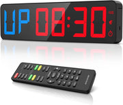 15" LED Gym Timer Digital Wall Clock Interval Stopwatch Countdown Remote
