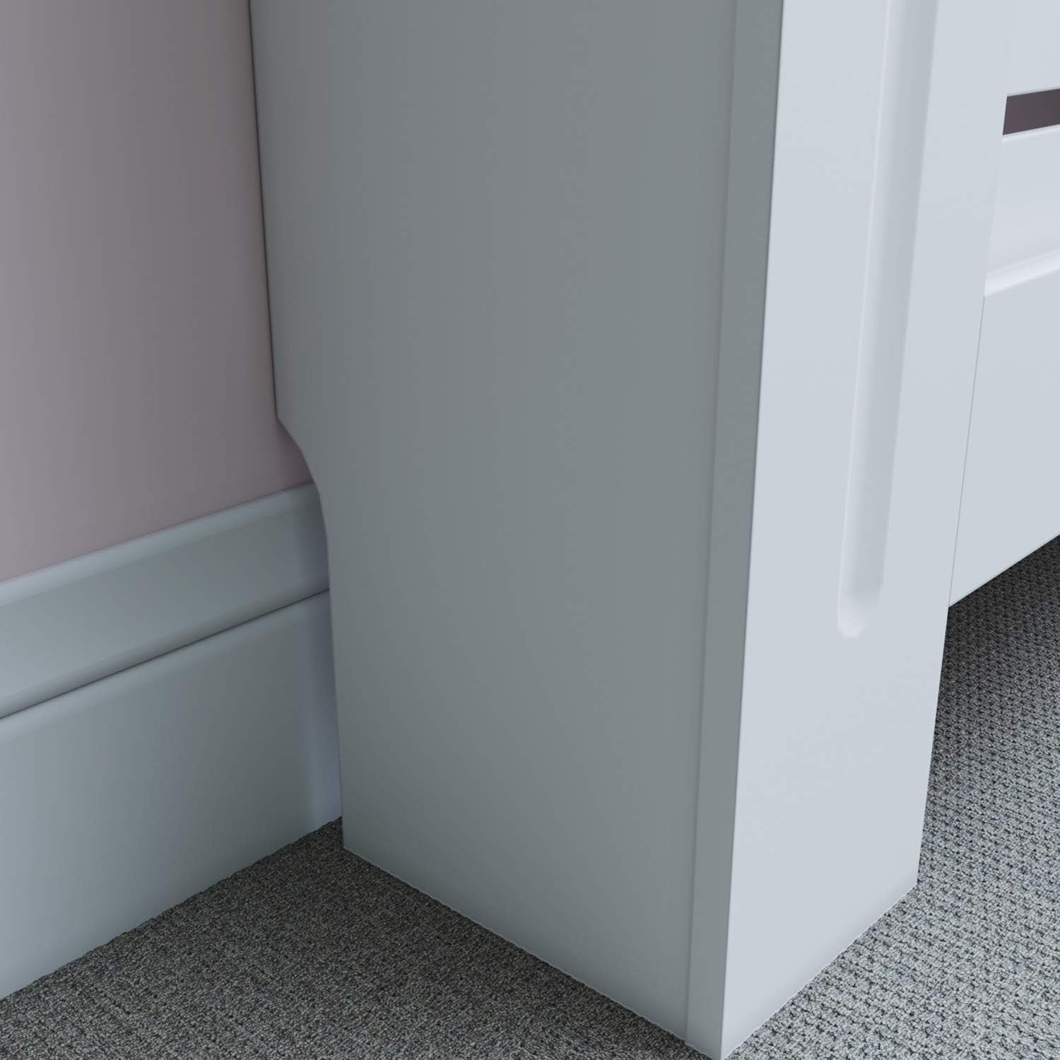 White Radiator Cover Cabinet Large | MDF Horizontal Slat Shelf