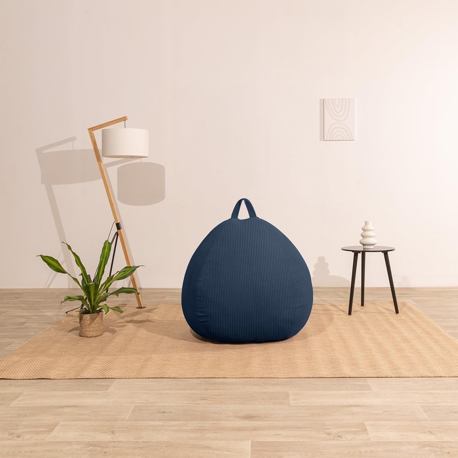 Premium Large Bean Bag Chair Soft Corduroy Cover Removable Washable Foam