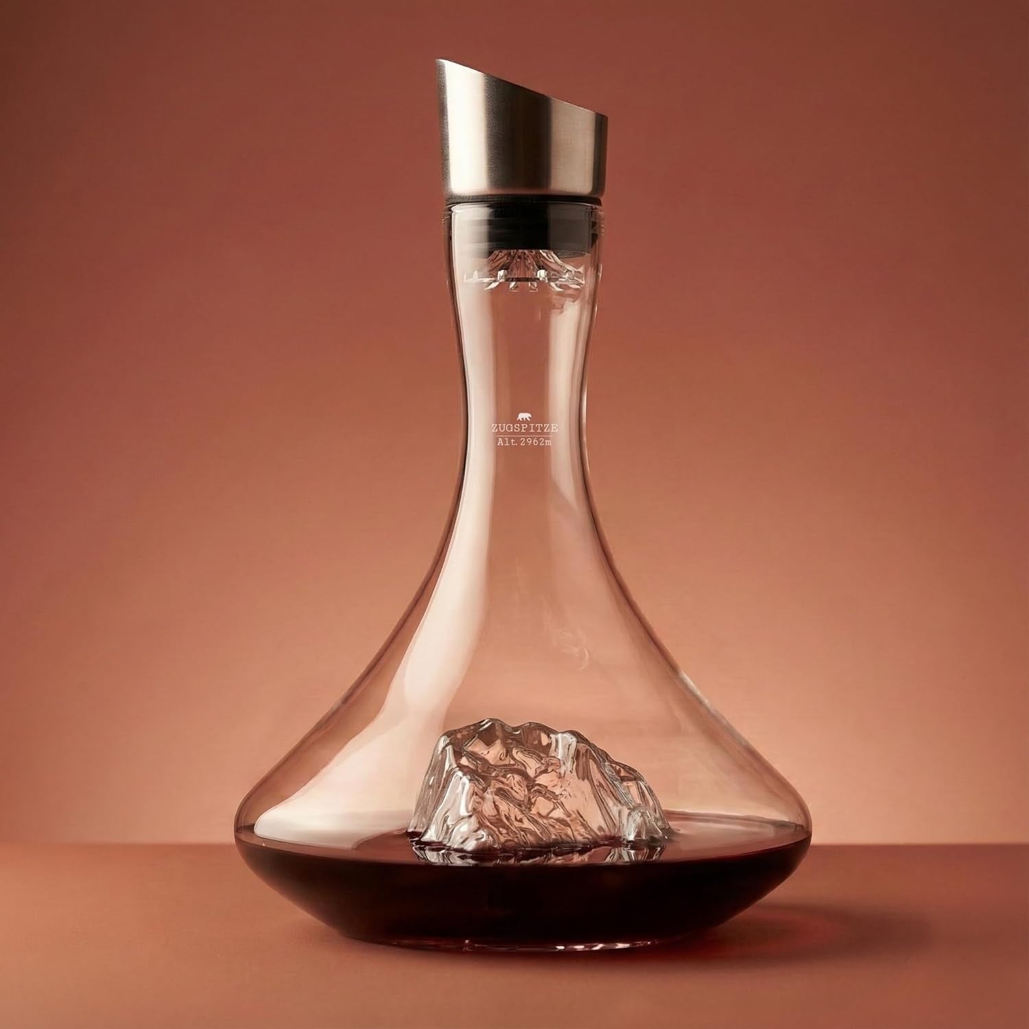 Elegant 1.8L Mountain-Base Wine Decanter with 3-in-1 Aerator Stopper