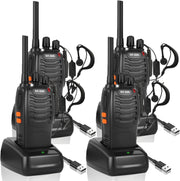 Long Range Walkie Talkies 4PCS Rechargeable 16CH VOX 2 Way Radios
