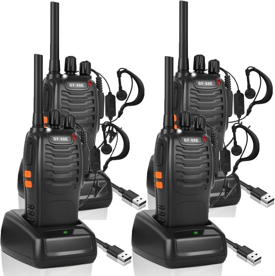Long Range Walkie Talkies 4PCS Rechargeable 16CH VOX 2 Way Radios