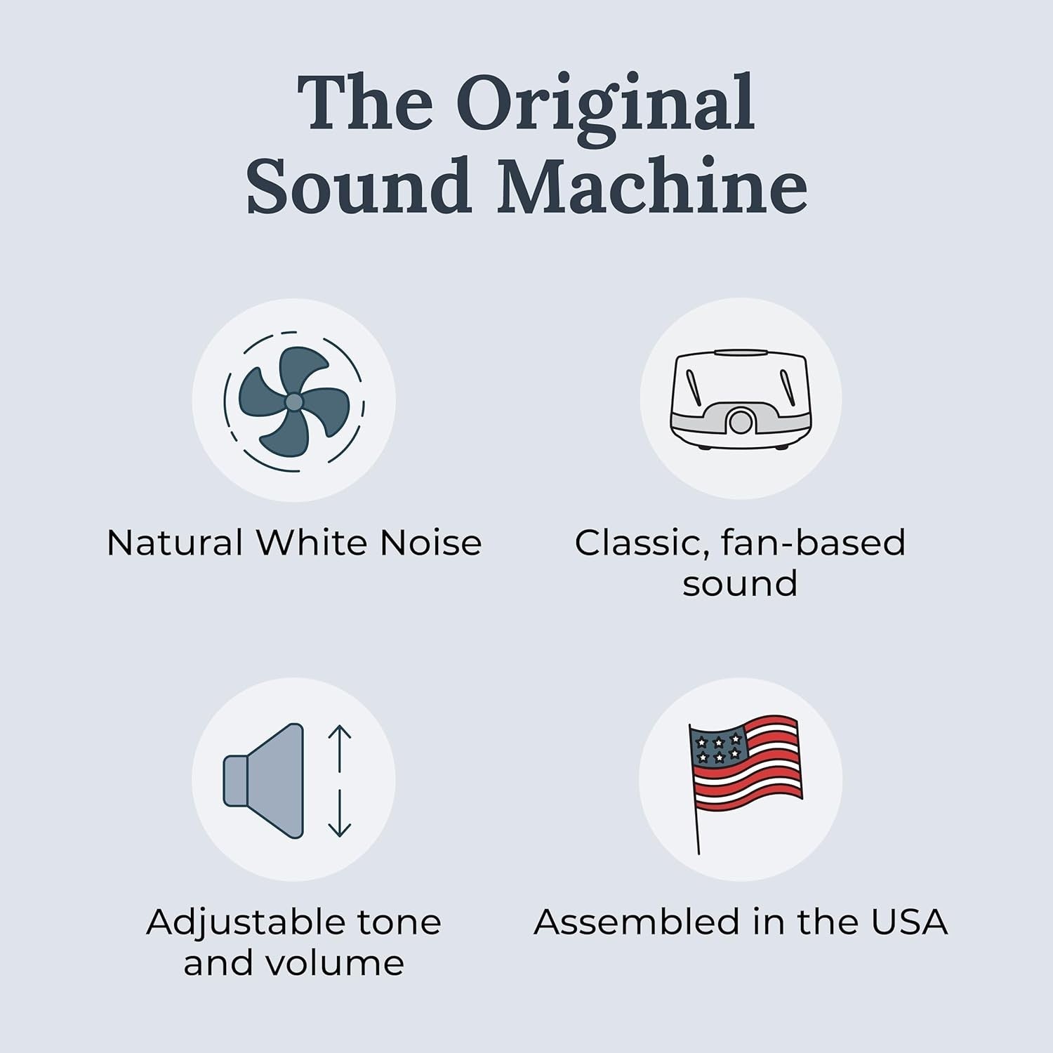 Original Fan-Based White Noise Machine for Sleep, Office & Baby Soothing
