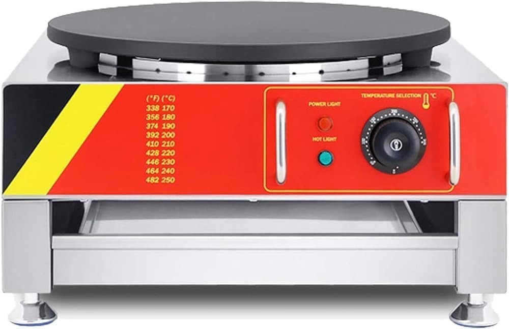 34cm Electric Crepe Maker 3Kw Commercial Non-Stick Pancake Griddle Stainless