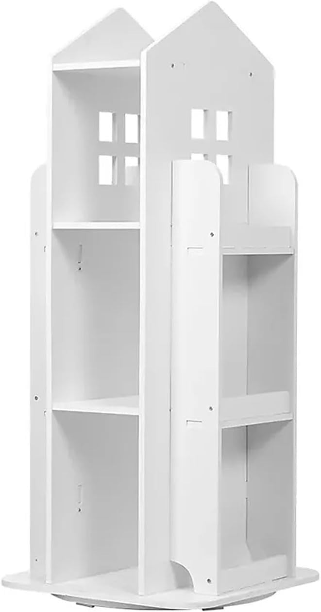360° Rotating Kids Bookshelf 10-Shelf Freestanding Space-Saving Bookcase