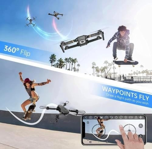 4K Dual Camera Foldable Drone WiFi RC Quadcopter Auto Return Altitude Hold