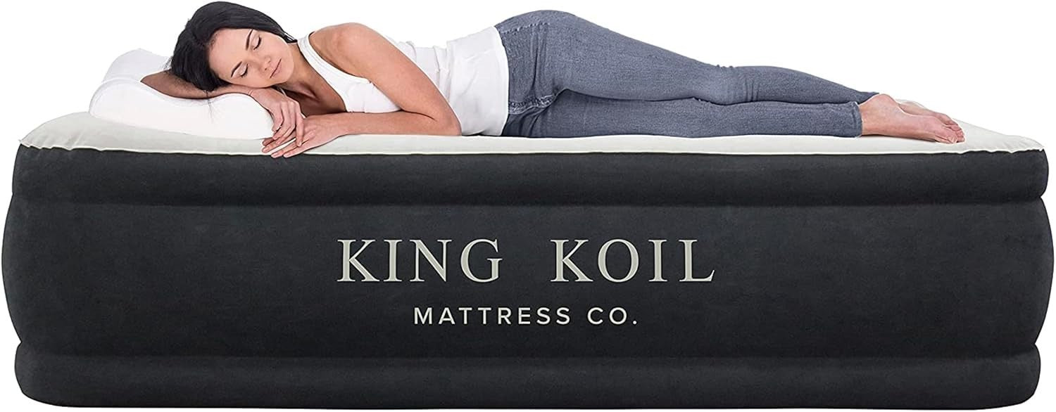 Full-Size Plush Air Mattress with Built-In Pump – Luxury Inflatable Bed