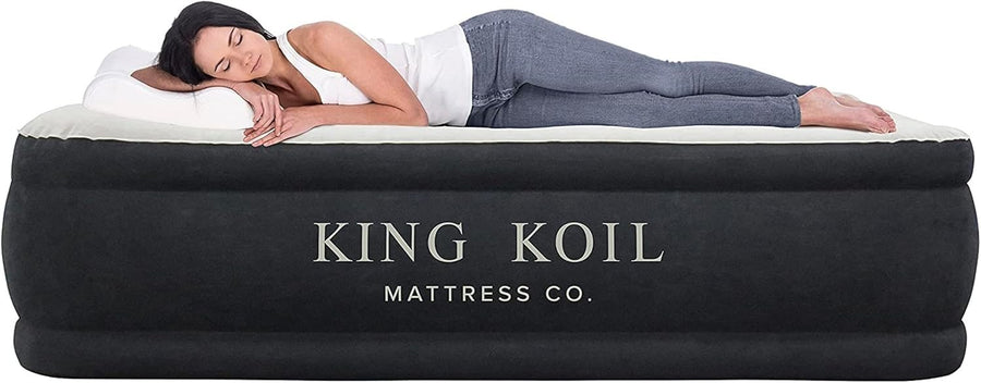 Full-Size Plush Air Mattress with Built-In Pump – Luxury Inflatable Bed