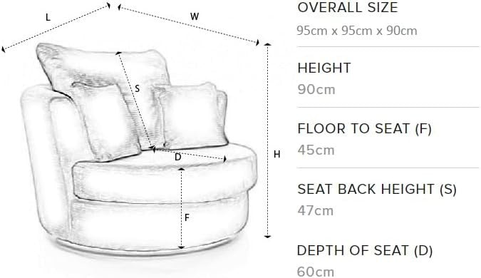 Brown Beige Fabric Corner Sofa with Swivel Chair | Right Hand 3+2 Seater Set