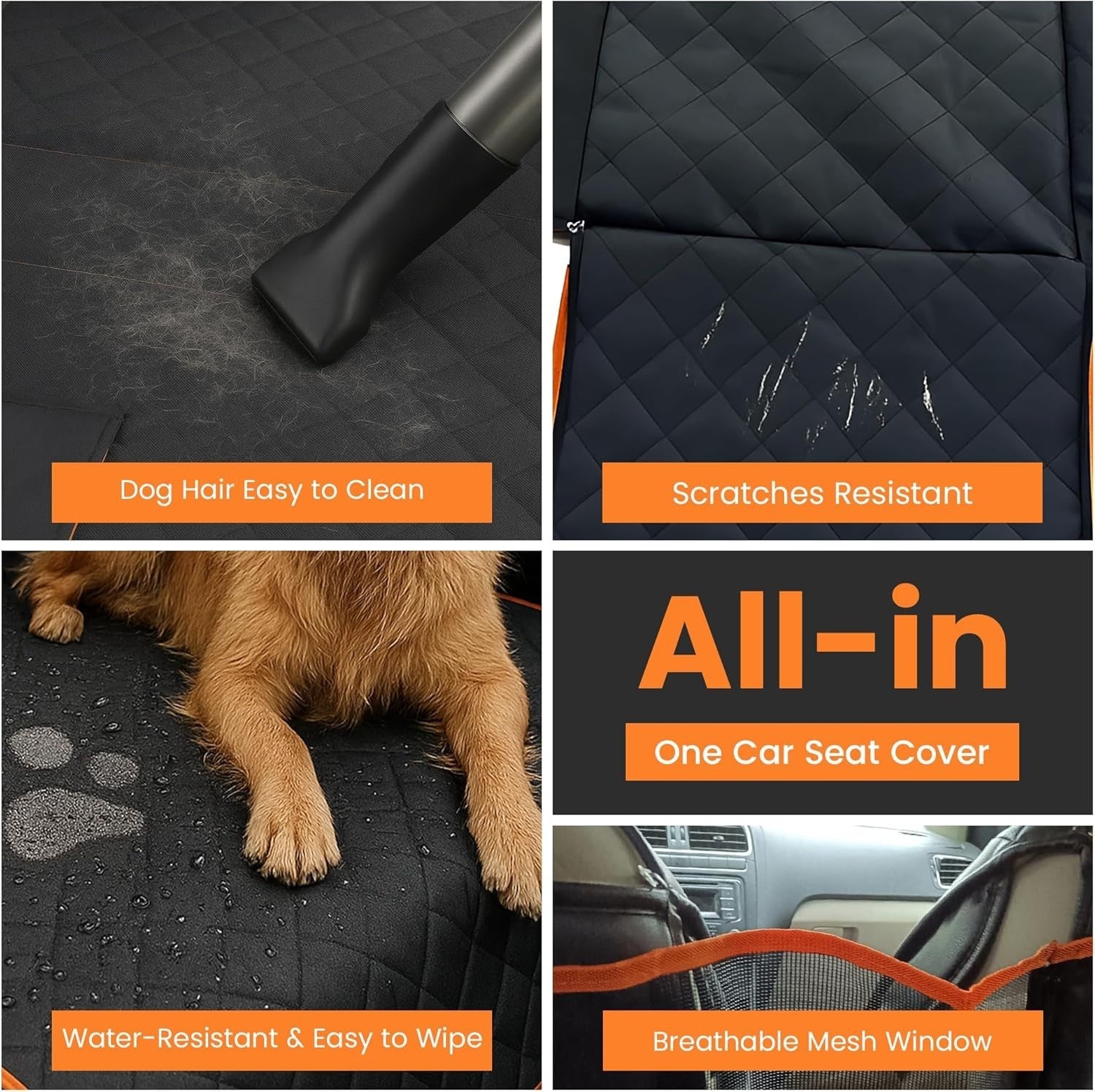Waterproof Dog Car Seat Cover Hammock Mesh Window Scratchproof SUV
