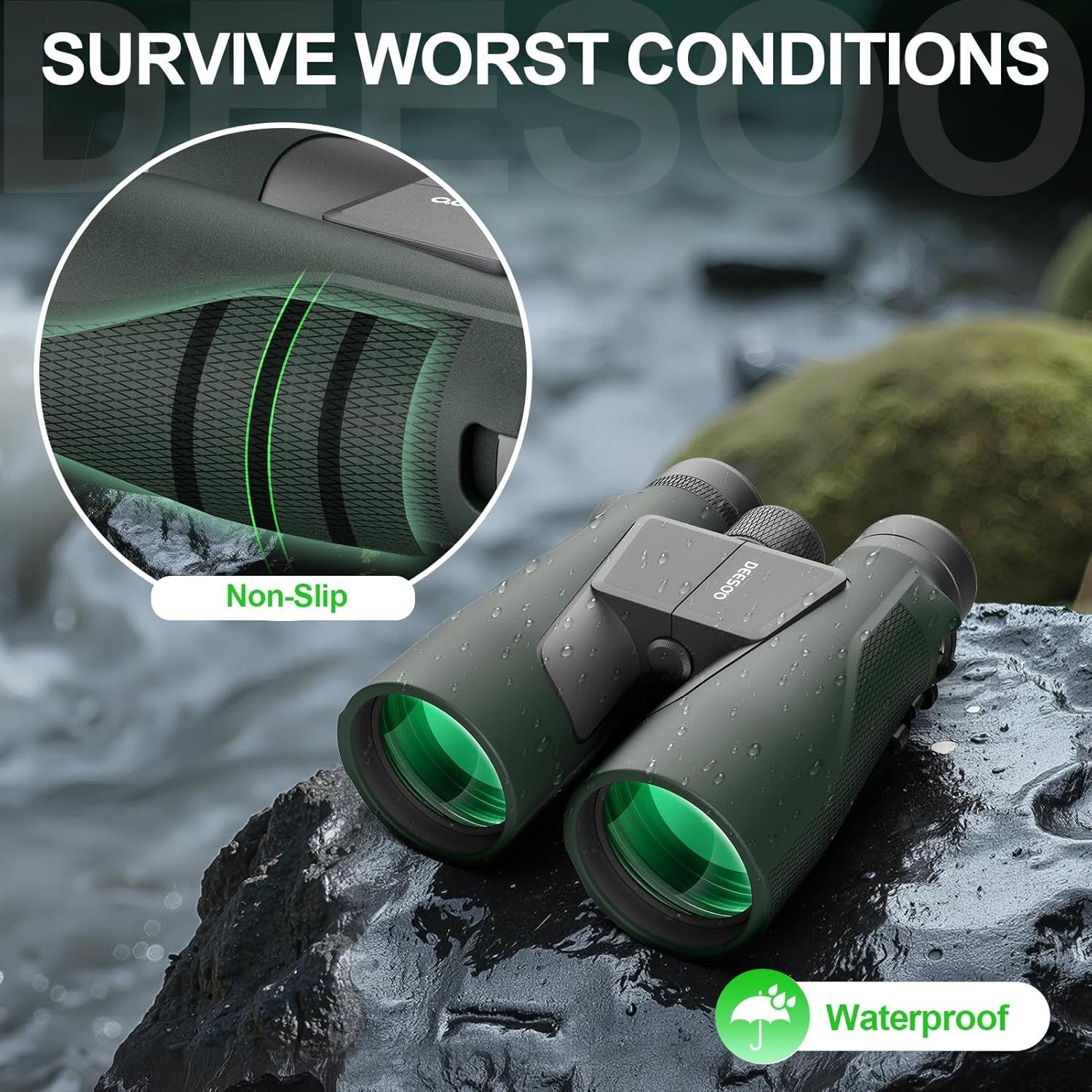 15x56 High Power Binoculars HD Long-Range Waterproof Birdwatching Travel Optics