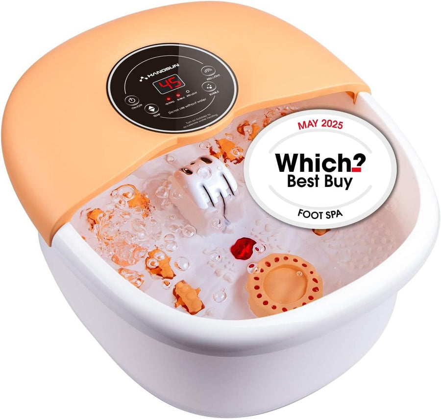 Heated Foot Spa Massager Bubble Bath Rollers Infrared Temp Control