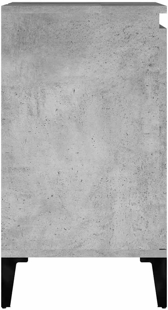Concrete Grey Bathroom Sink Cabinet | 58x33x60cm Modern Under Sink Storage