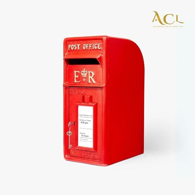 Lockable Cast Iron Royal Mail Post Box Red – Wall Mount, Secure, Weatherproof