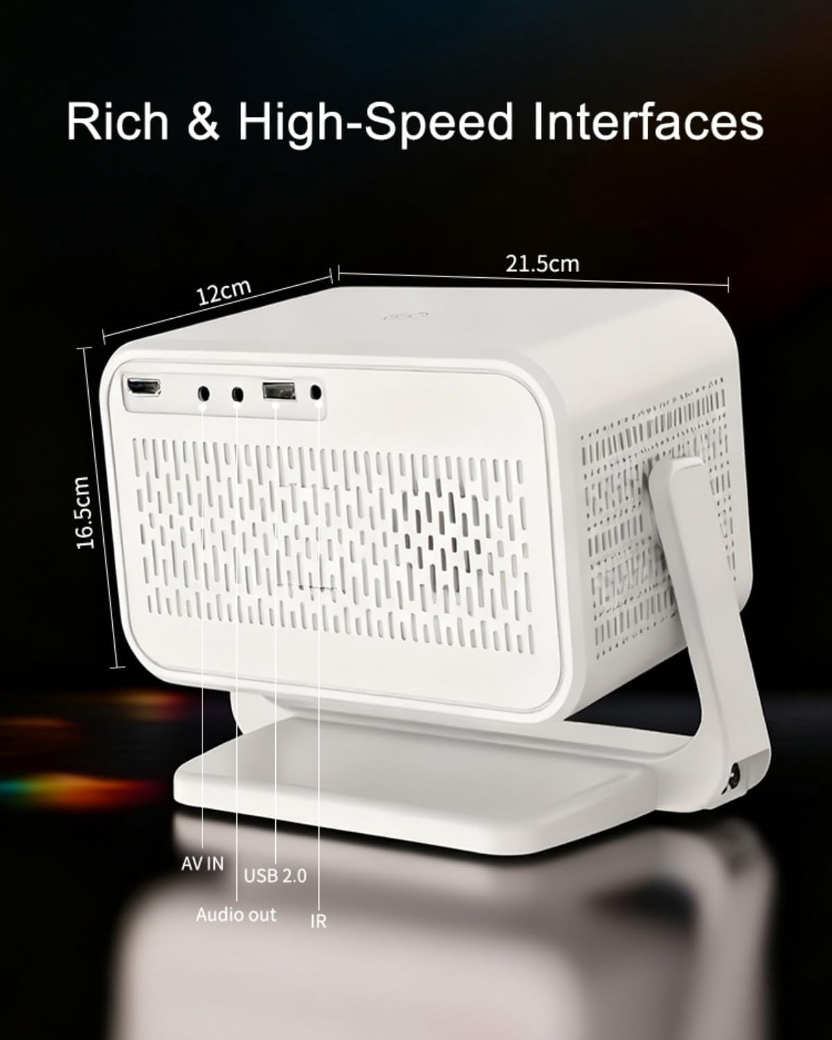 1800 ANSI Smart Projector 1080P 4K Support Auto Focus WiFi BT
