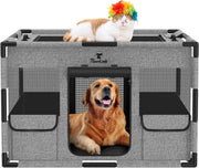 Extra Large Portable Dog Playpen 91x61x61cm Waterproof Breathable Mesh