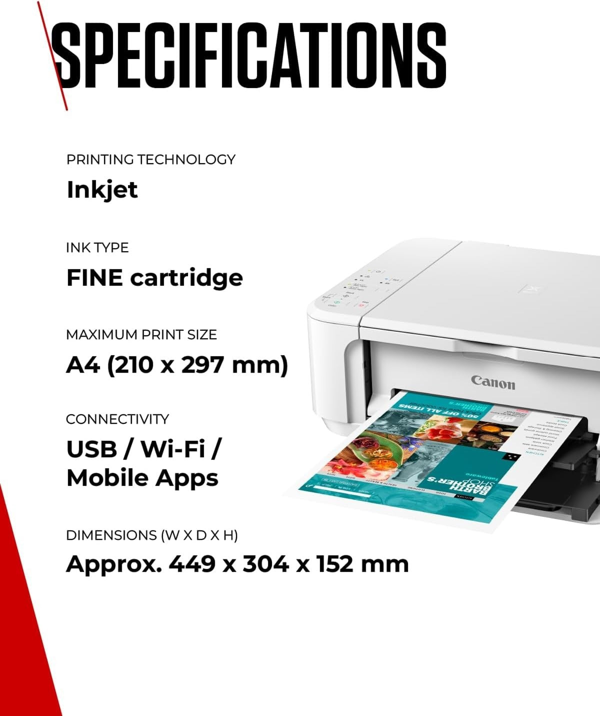 Wireless Colour Inkjet Printer A4 Auto-Duplex Home Use