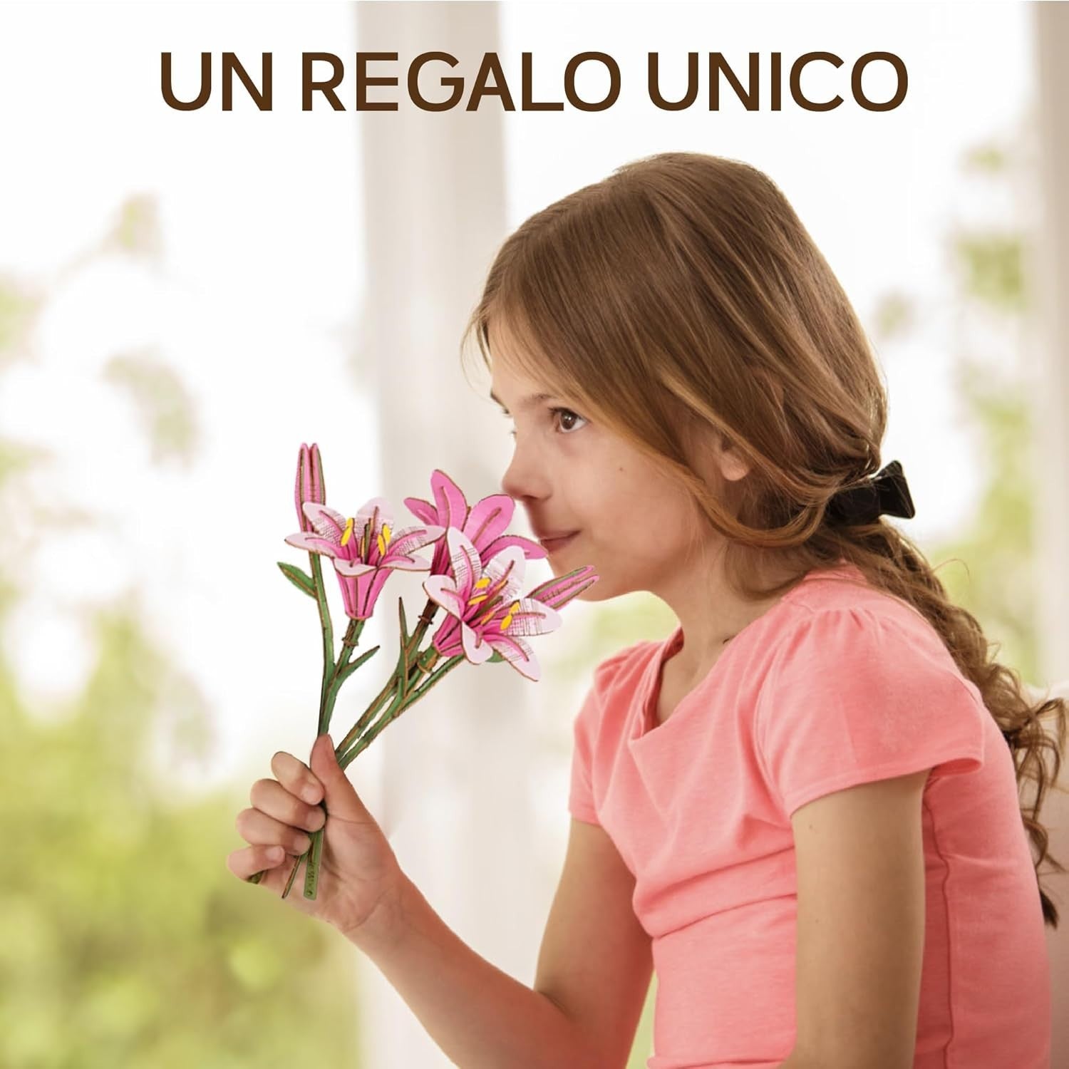 DIY 3D Wooden Lily Flower Puzzle Kit – Elegant Floral Craft Gift Set