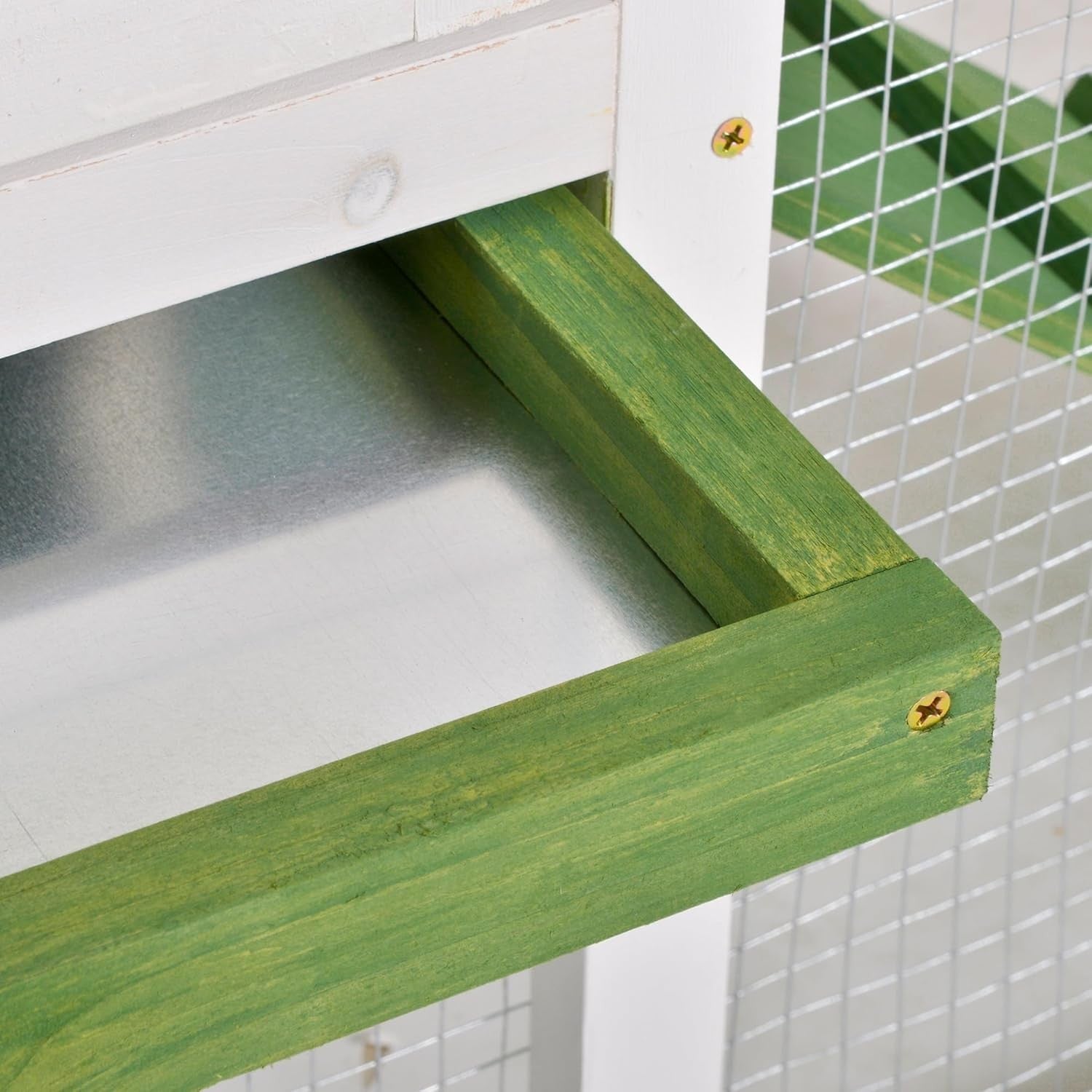 Large 2 Tier Rabbit Hutch with Run Outdoor Wooden Cage Ramp Tray