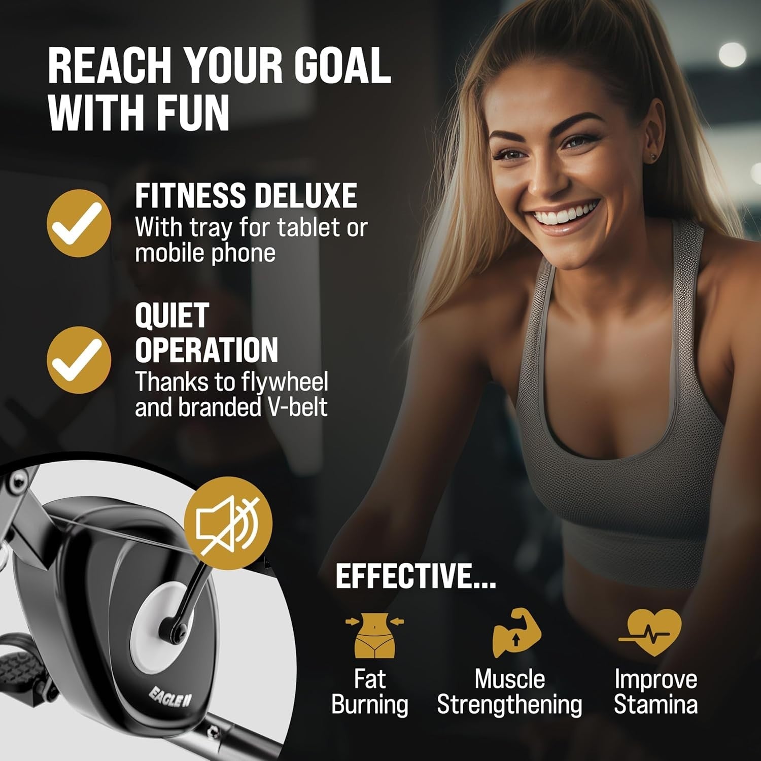 Folding Exercise Bike w/ 16-Level Magnetic Resistance & Fitness Bands 140kg Cap