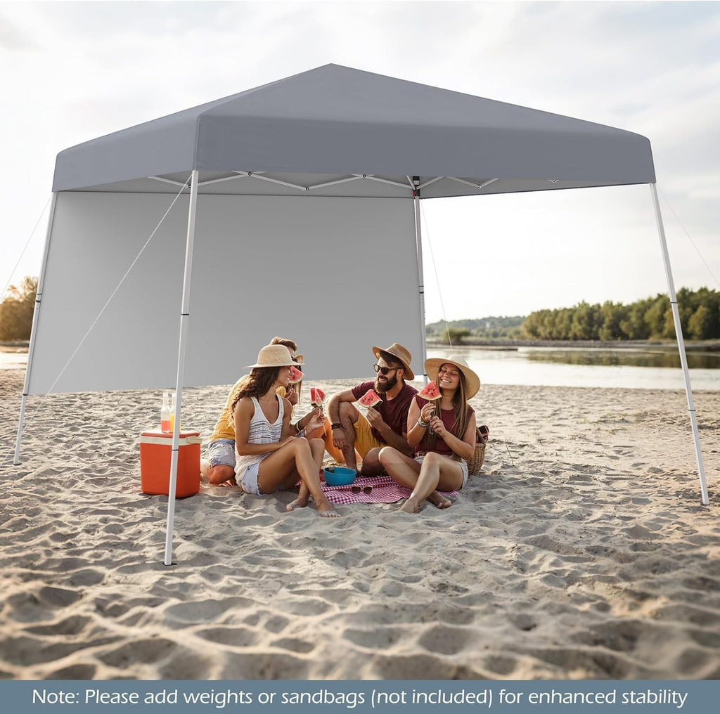 3x3M Gray Pop-Up Gazebo Canopy UPF50+ Sunshade Outdoor Party Tent