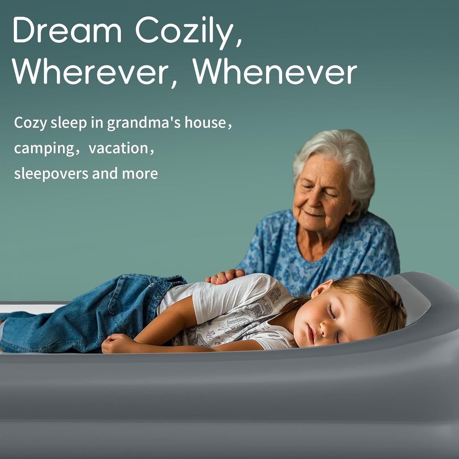 Inflatable Toddler Travel Bed with Safety Bumpers & Carry Bag – Portable Kids Ai