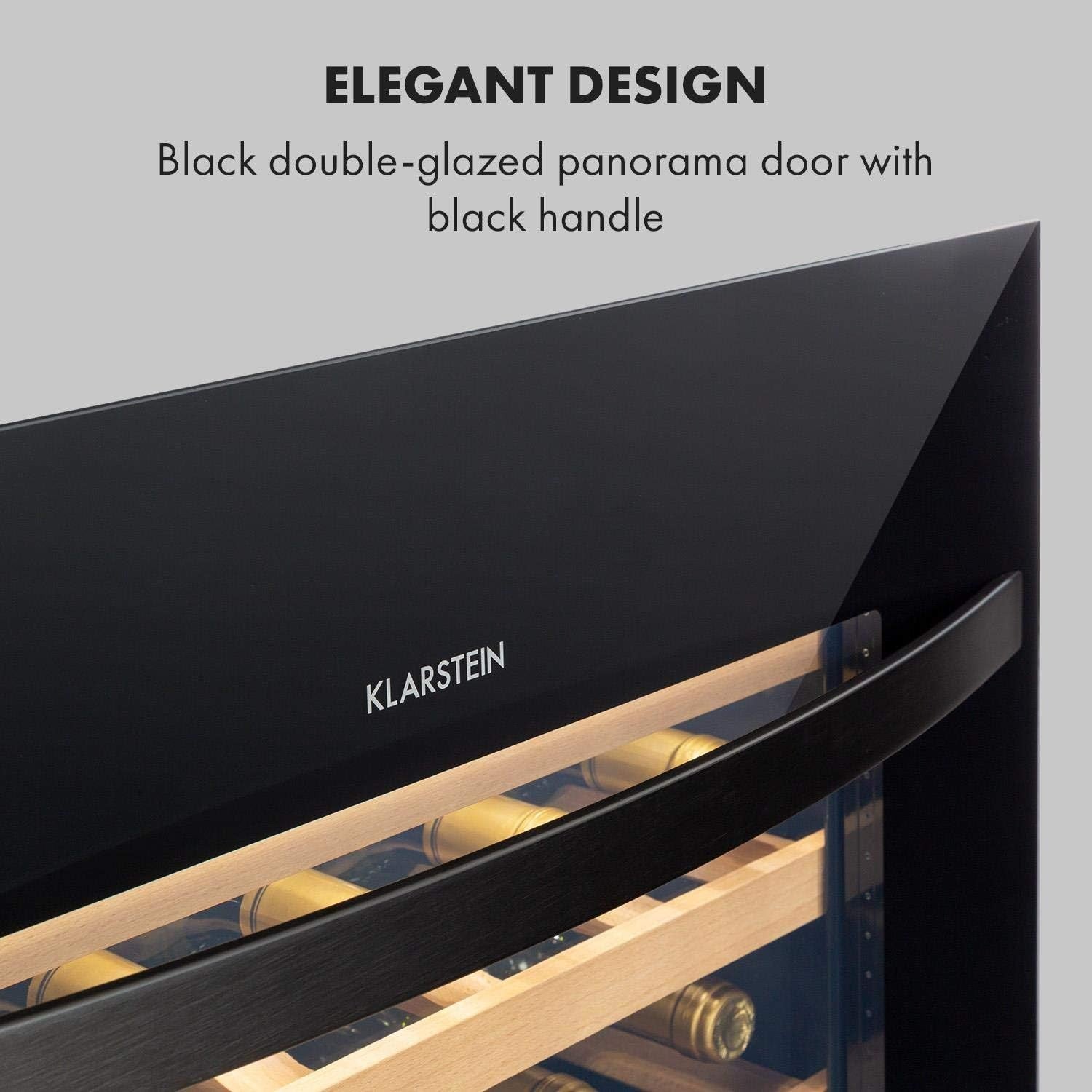 Built In Wine Cooler 51L Single Zone Glass Door Drinks Fridge 24 Bottles