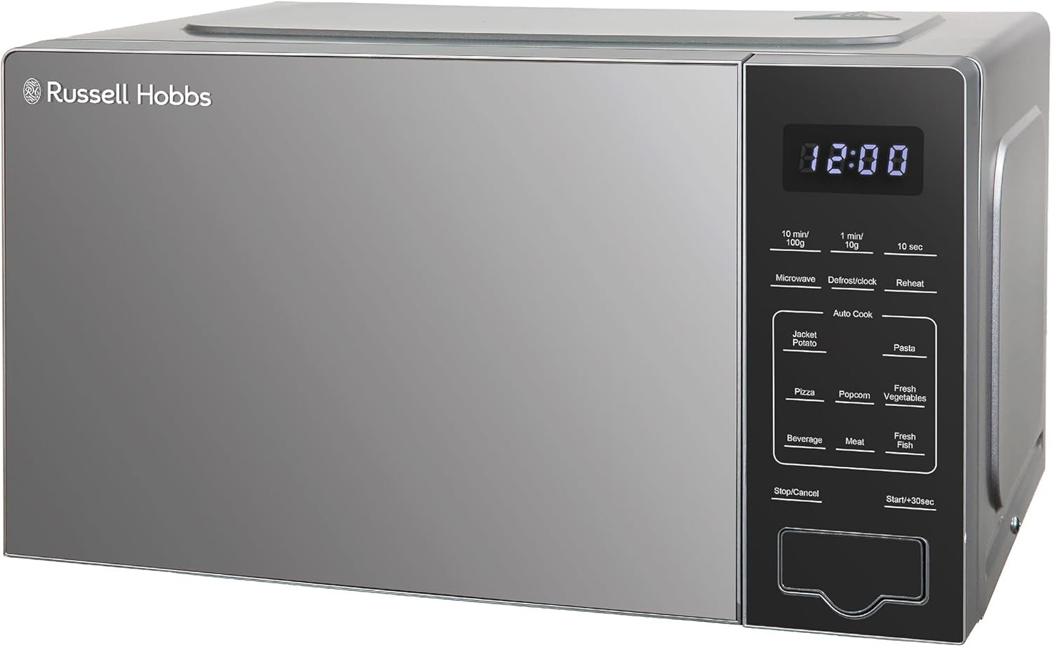 20L 800W Touch Control Digital Microwave Silver 10 Power