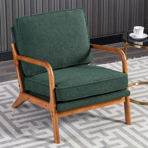 Kids Armchair with Footstool PVC Leather Sofa Chair Toddler Seat Emerald