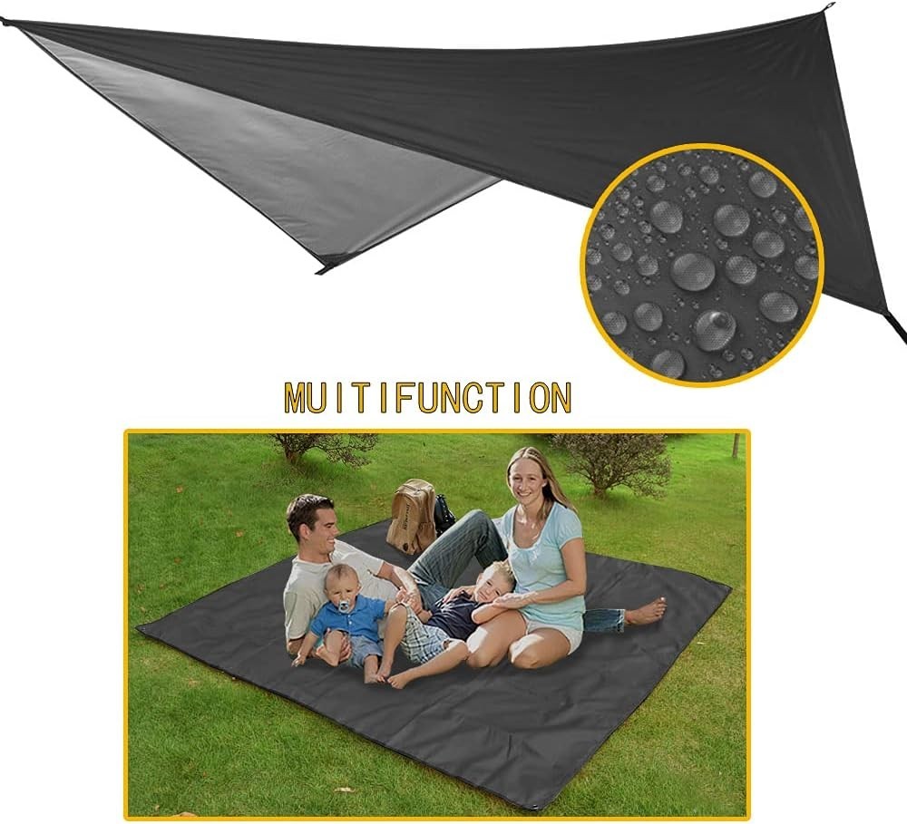 Camping Hammock with Mosquito Net & Rainfly – Double, Portable & Waterproof
