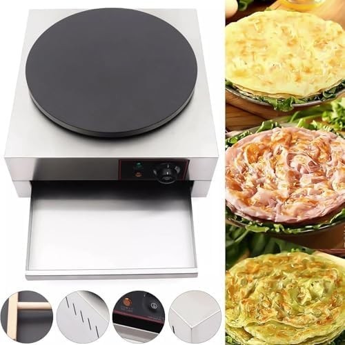 Commercial 1500W Electric Crepe Maker | 40cm Non-Stick Pancake Machine