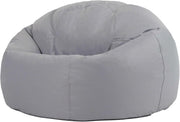 Outdoor Bean Bag Chair Grey Water-Resistant Garden Seat Lounge