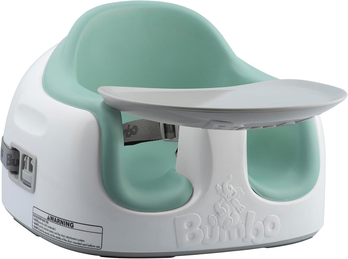 Adjustable Toddler Multi Seat Booster Chair with Tray Harness Compact Safe Green