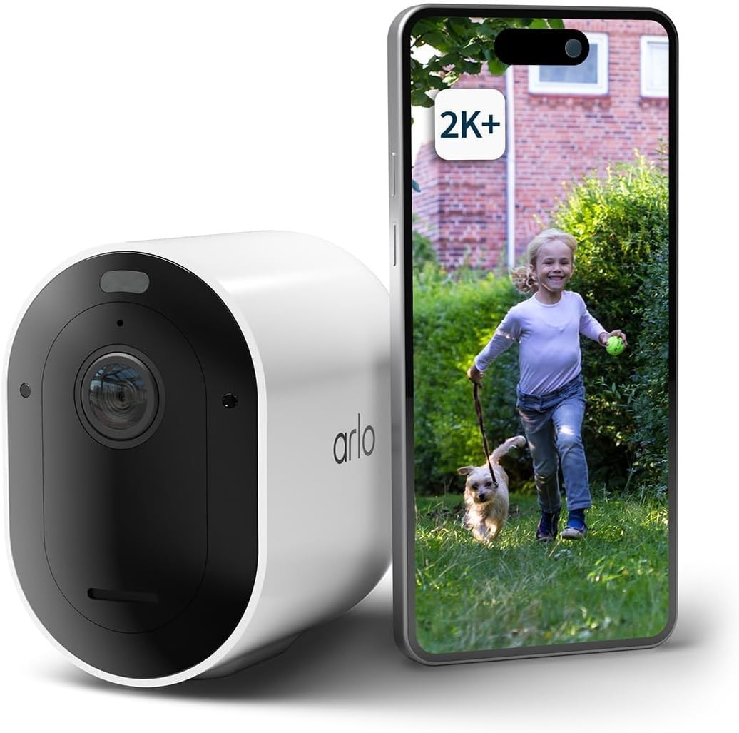 2K Wireless Security Camera Outdoor Battery WiFi Night Vision Siren