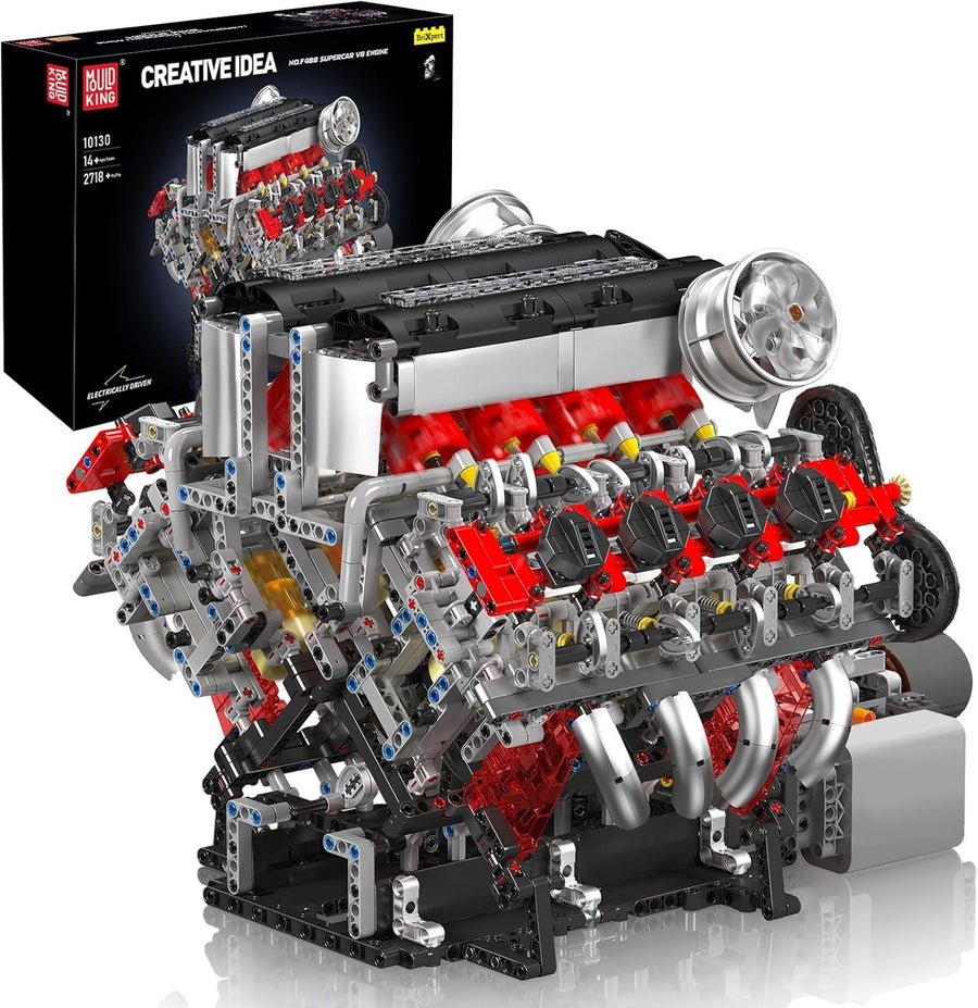 Working V8 Engine Model Kit 2718pcs STEM Turbo Motor Toy for Adults DIY
