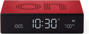 Red Flip Digital Alarm Clock Rechargeable LCD Touch Snooze Compact