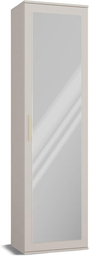 Modern Cashmere Single Wardrobe with Drawers, Hooks & Shoe Storage 180cm
