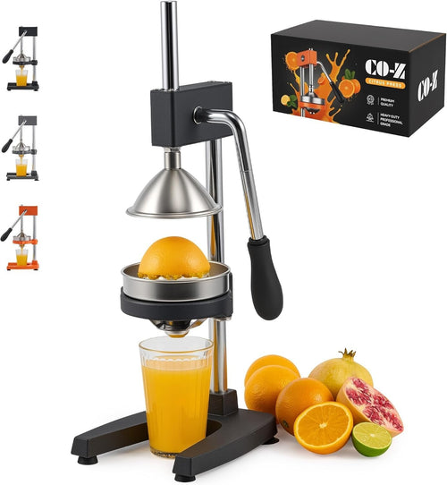 Heavy Duty Manual Citrus Press Cast Iron Juicer Dual Plates Dishwasher Safe
