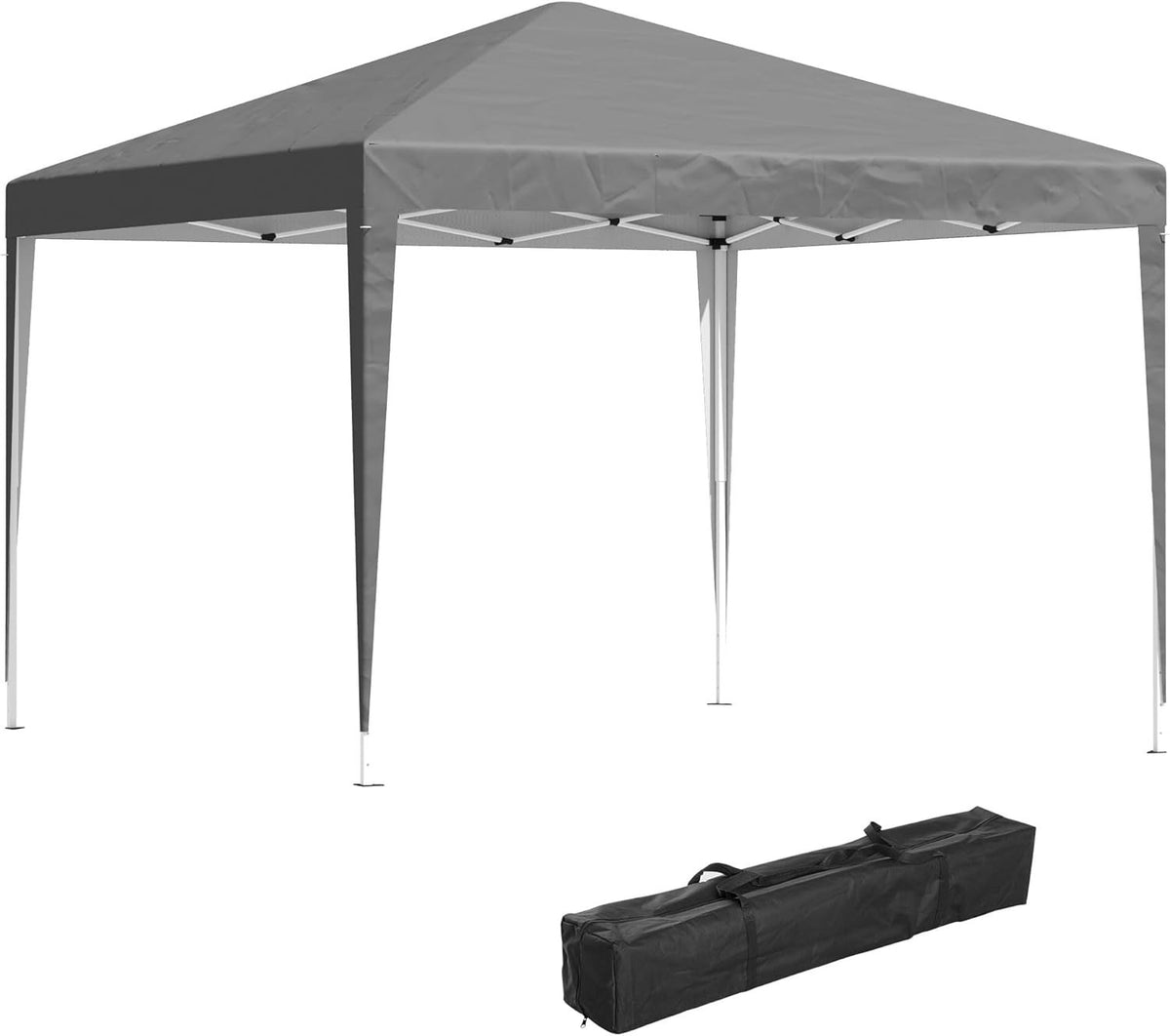 3x3m Pop Up Gazebo Adjustable Waterproof Party Tent w/ Bag Grey