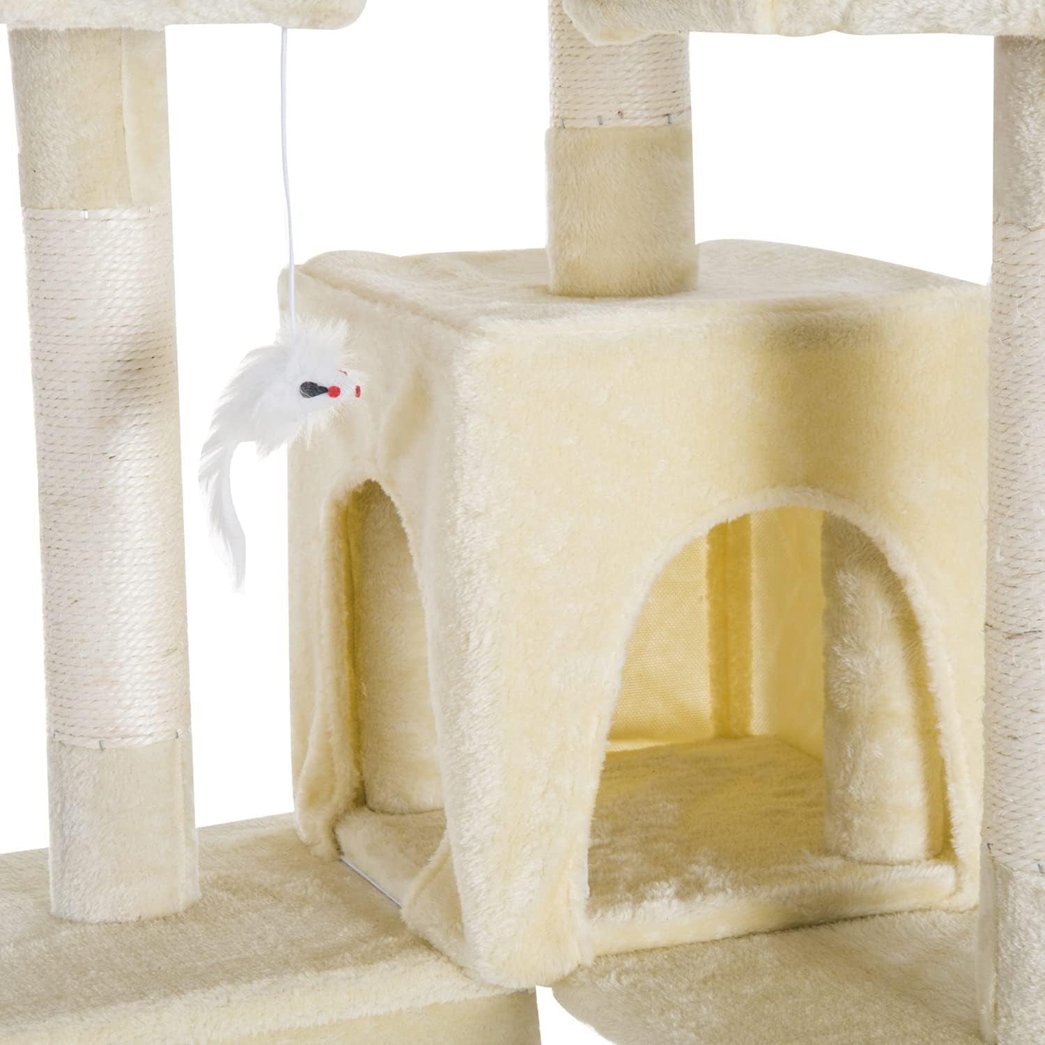 Large Cat Tree Tower 181cm Multi Level Scratching Post Condo Play Centre