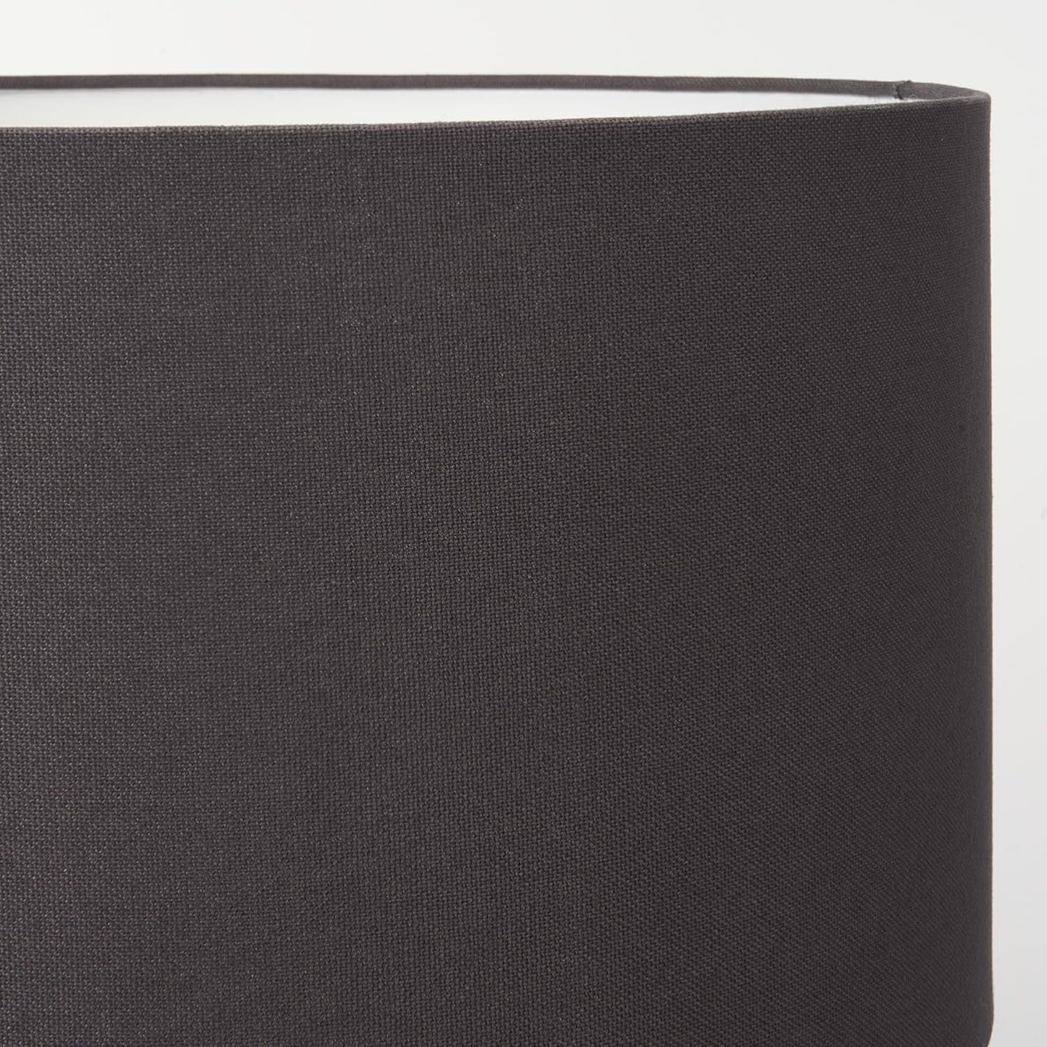 Dark Grey Drum Lampshade 45cm Cotton Cylinder Lined Table Floor Lamps