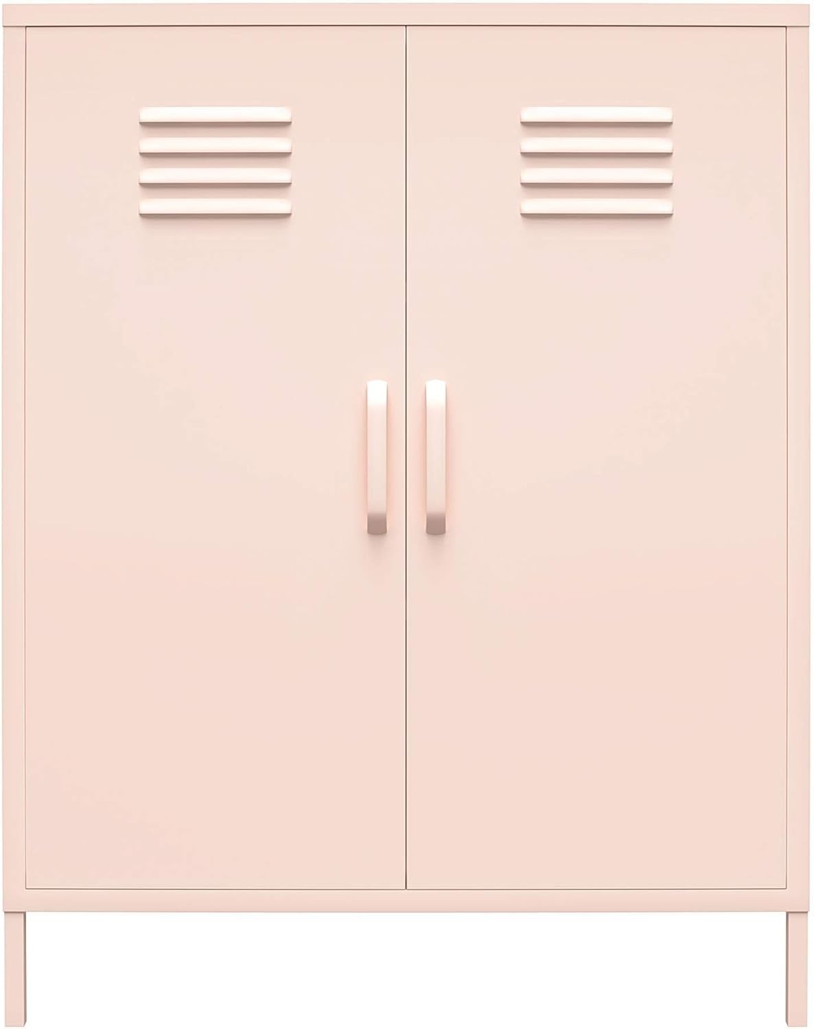 Modern Metal Storage Cabinet with 2 Doors & Adjustable Shelves, 80x40x102cm